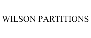 WILSON PARTITIONS