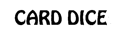 CARD DICE