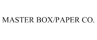 MASTER BOX/PAPER CO.