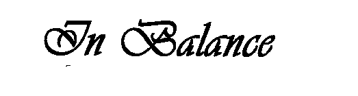 IN BALANCE