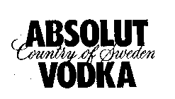 ABSOLUT COUNTRY OF SWEDEN VODKA