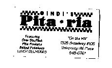 PITA-RIA GINDI FEATURING OVER STUFFED PITA POCKETS BAKED POTATOES LUNCH DELIVERIES