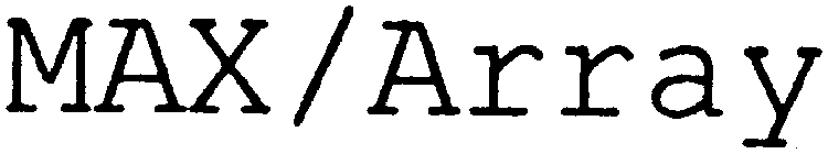 MAX/ARRAY