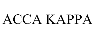 ACCA KAPPA