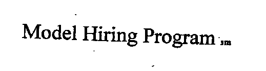 MODEL HIRING PROGRAM