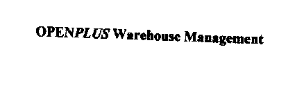 OPENPLUS WAREHOUSE MANAGEMENT