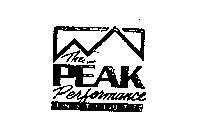 THE PEAK PERFORMANCE INSTITUTE