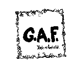 G.A.F. MADE IN AUSTRALIA.