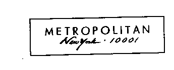 METROPOLITAN NEW YORK 10001