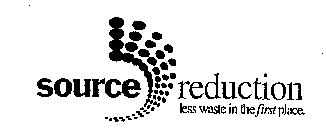 SOURCE REDUCTION LESS WASTE IN THE FIRST PLACE.