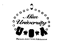 MISS UNIVERSITY USA PROVIDING EDUCATIONAL SCHOLARSHIPS