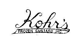 KOHR'S FROZEN CUSTARD INC.