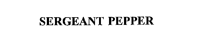 SERGEANT PEPPER