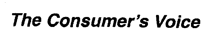 THE CONSUMER'S VOICE