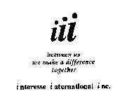 III I NTERESSE I NTERNATIONAL I NC.