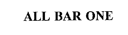 ALL BAR ONE