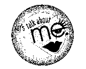 LET'S TALK ABOUT ME.