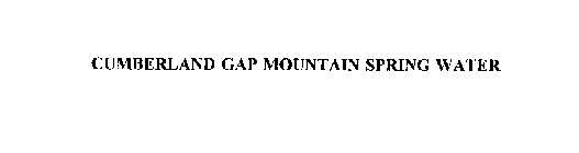 CUMBERLAND GAP MOUNTAIN SPRING WATER