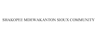 SHAKOPEE MDEWAKANTON SIOUX COMMUNITY