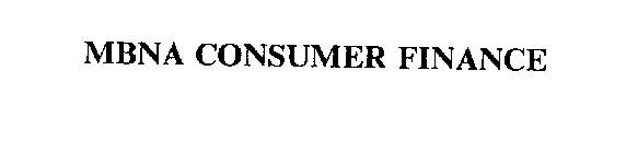 MBNA CONSUMER FINANCE