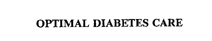 OPTIMAL DIABETES CARE