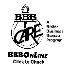 BBB CARE A BETTER BUSINESS BUREAU PROGRAM BBBONLINE CLICK TO CHECK