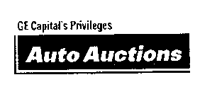 GE CAPITAL'S PRIVILEGES AUTO AUCTIONS