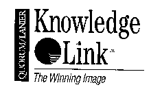 KNOWLEDGE LINK THE WINNING IMAGE QUORUM/LANIER