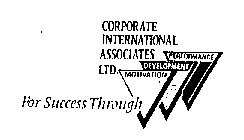 CORPORATE INTERNATIONAL ASSOCIATES LTD. FOR SUCCESS THROUGH MOTIVATION DEVELOPMENT PERFORMANCE