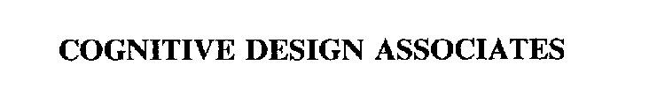 COGNITIVE DESIGN ASSOCIATES