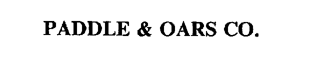 PADDLE & OARS CO.