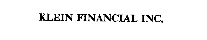 KLEIN FINANCIAL INC.