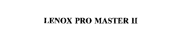 LENOX PRO MASTER II