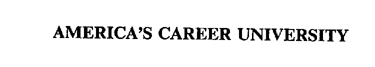 AMERICA'S CAREER UNIVERSITY