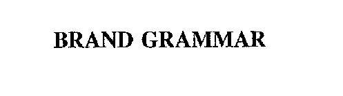 BRAND GRAMMAR