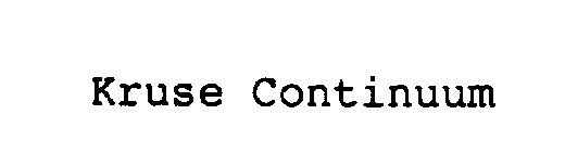 KRUSE CONTINUUM