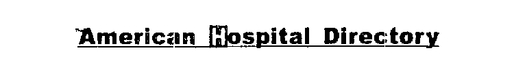 AMERICAN HOSPITAL DIRECTORY