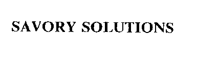 SAVORY SOLUTIONS