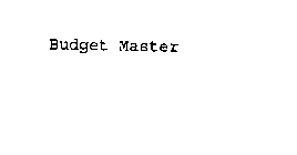 BUDGET MASTER