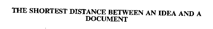 THE SHORTEST DISTANCE BETWEEN AN IDEA AND A DOCUMENT