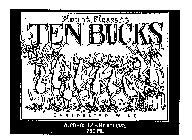 TEN BUCKS MOUNT PLEASANT CARBONATED WINE ALCOHOL 12% BY VOLUME 750 ML