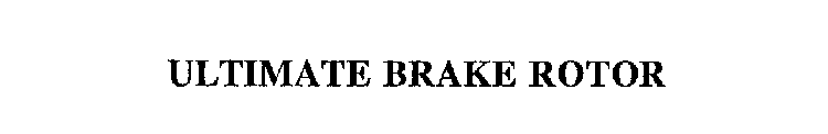 ULTIMATE BRAKE ROTOR