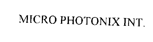 MICRO PHOTONIX INT.