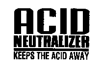 ACID NEUTRALIZER KEEPS THE ACID AWAY