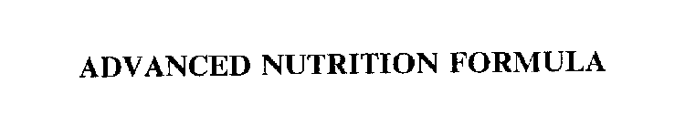 ADVANCED NUTRITION FORMULA