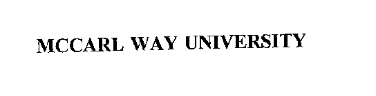 MCCARL WAY UNIVERSITY