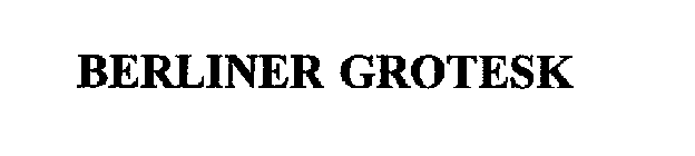 BERLINER GROTESK