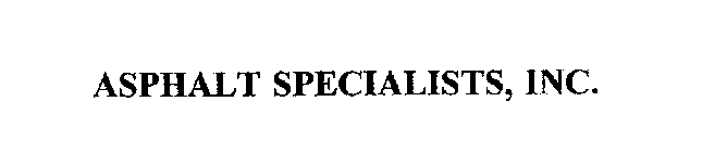 ASPHALT SPECIALISTS, INC.