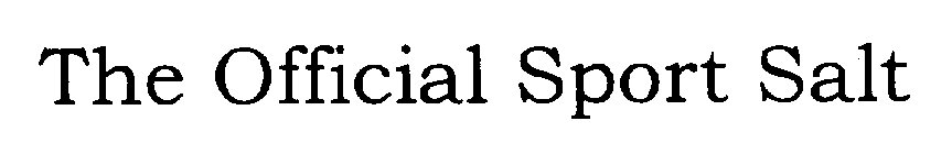 THE OFFICIAL SPORT SALT