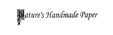 NATURE'S HANDMADE PAPER